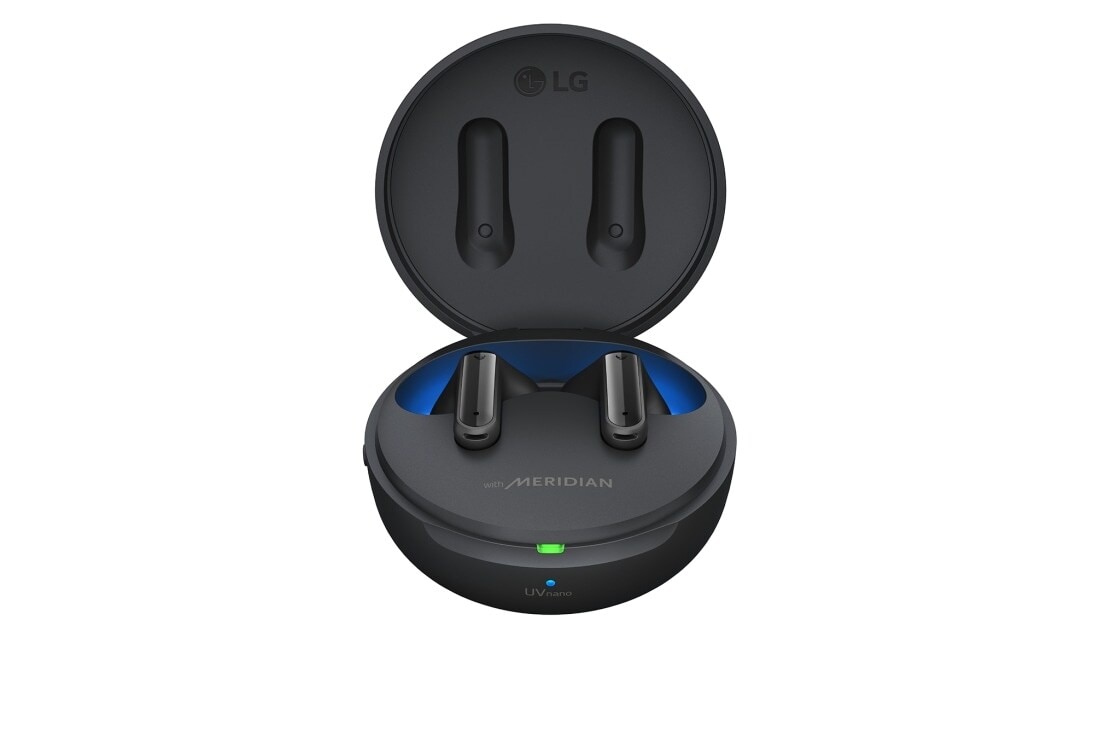 LG TONE Free FP9, Вид сверху открытого футляра с включенной подсветкой., TONE-FP9, thumbnail 3