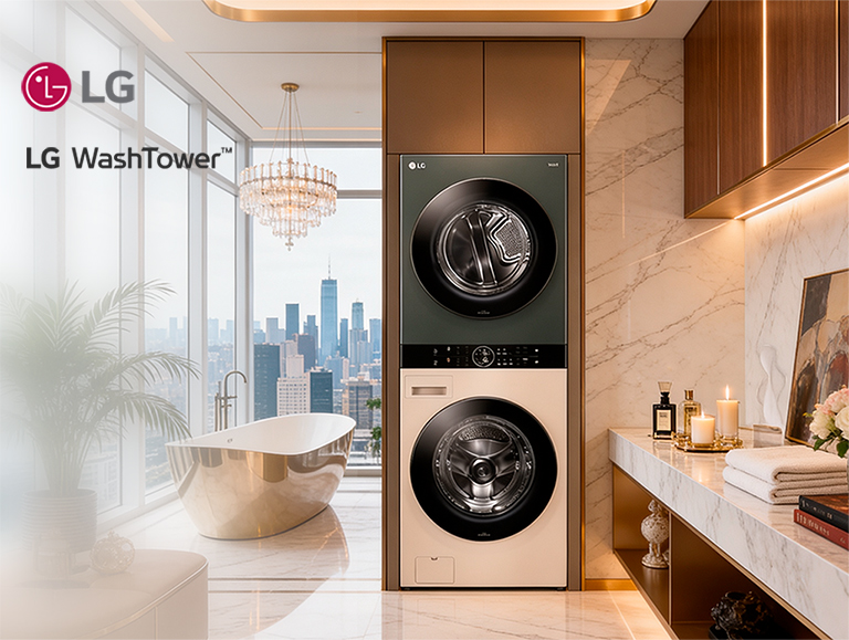 Стирально-сушильная машина LG WashTower в интерьере премиум-класса
