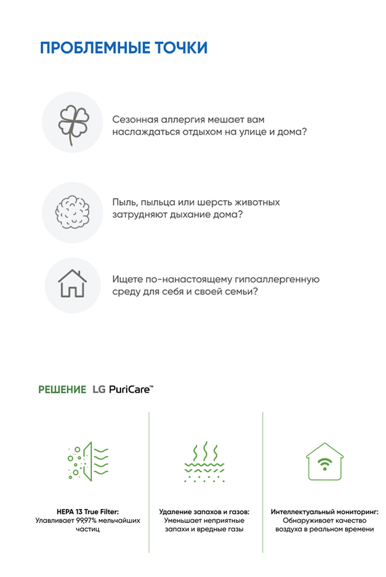 Технология AeroBooster™ направляет мощный поток чистого воздуха по комнате