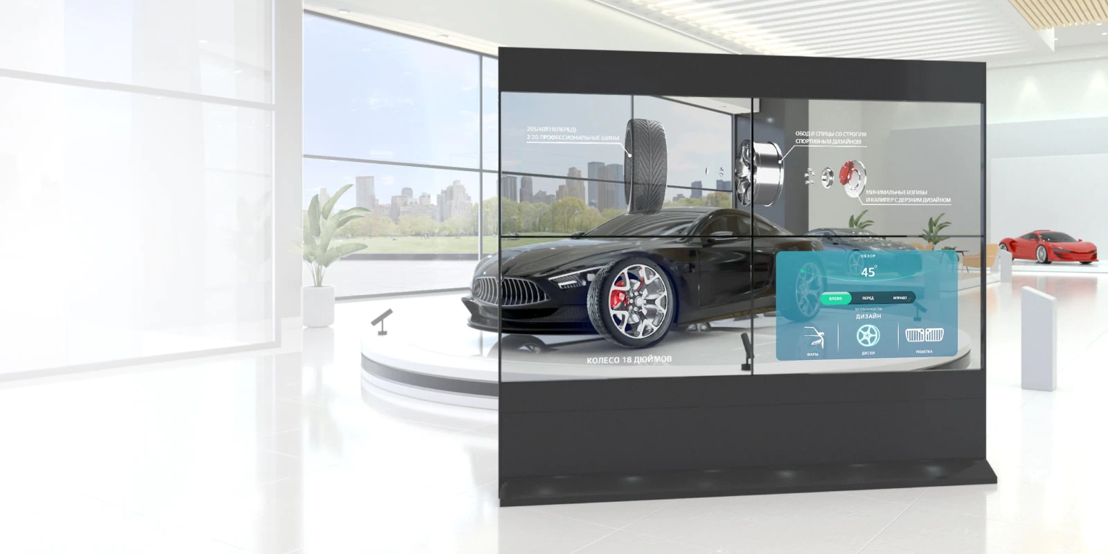 OLED прозрачные сенсорные экраны