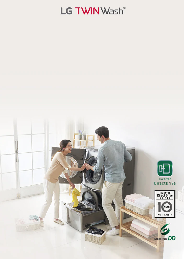 Первая в мире стирка и вращение двух нагрузок одновременно