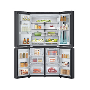 LG Холодильник GC-X24FFCBB | Объем 570л | Черная сталь | LG InstaView Door-in-Door | Диспенсер | Гигиенический фильтр | Metal Fresh, Ракурс с открытой дверцей Door-in-Door (продукты внутри), GC-X24FFCBB, thumbnail 2