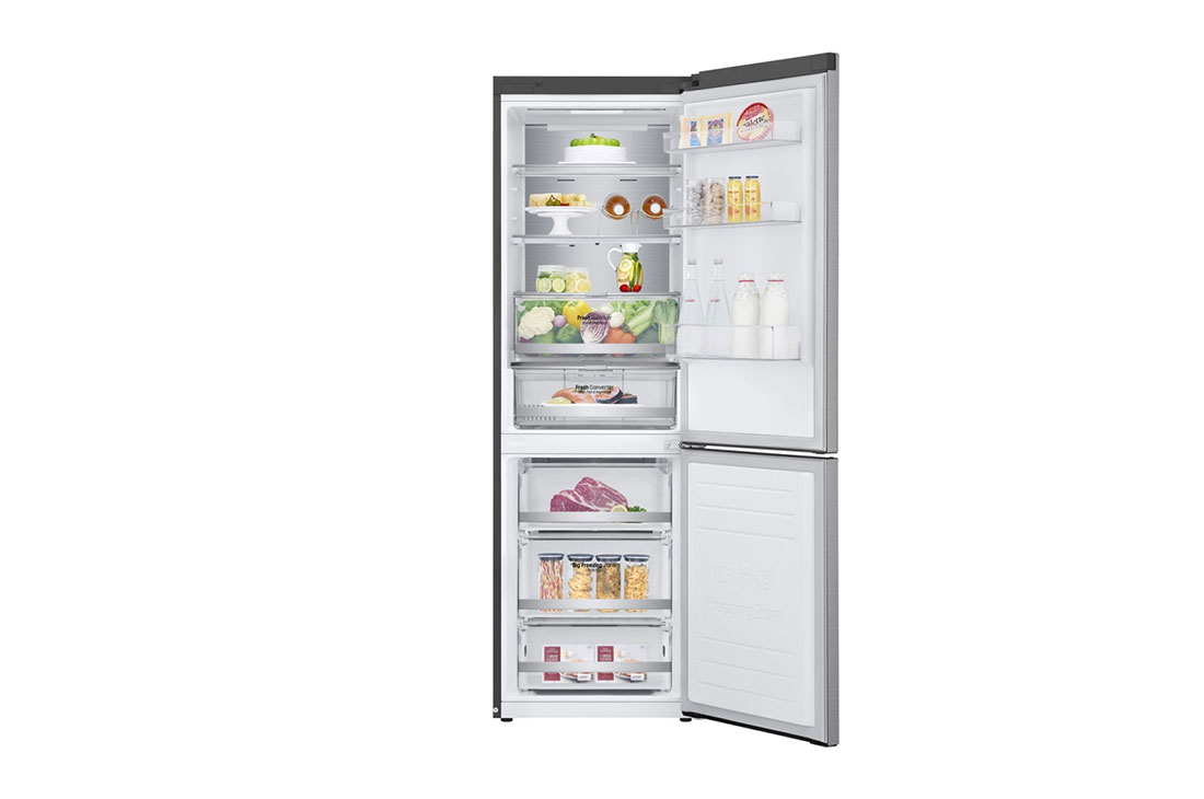 LG Объем 341 л | Холодильник LG с нижней морозильной камерой | Серый | DoorCooling+™ | Smart Inverter Compressor, GC-B459SMUM, GC-B459SMUM, thumbnail 2