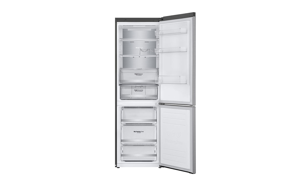 LG Объем 341 л | Холодильник LG с нижней морозильной камерой | Серый | DoorCooling+™ | Smart Inverter Compressor, GC-B459SMUM, GC-B459SMUM, thumbnail 3