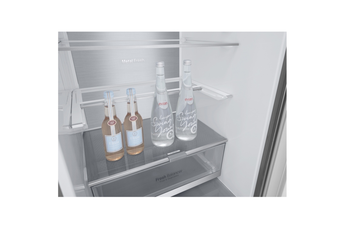 LG Объем 341 л | Холодильник LG с нижней морозильной камерой | Серый | DoorCooling+™ | Smart Inverter Compressor, GC-B459SMUM, GC-B459SMUM, thumbnail 12