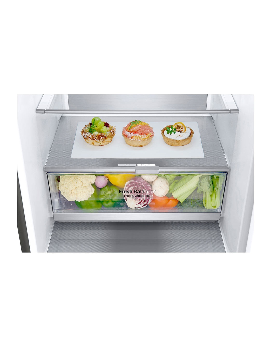 LG Объем 384 л | Холодильник LG с нижней морозильной камерой | Серый ...