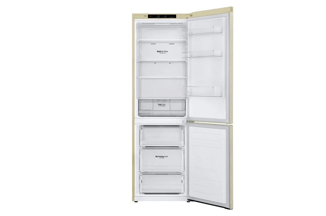 LG Объем 341 л | Холодильник LG с нижней морозильной камерой | Бежевый | DoorCooling+™ | Smart Inverter Compressor, GC-B459SECL, GC-B459SECL, thumbnail 3