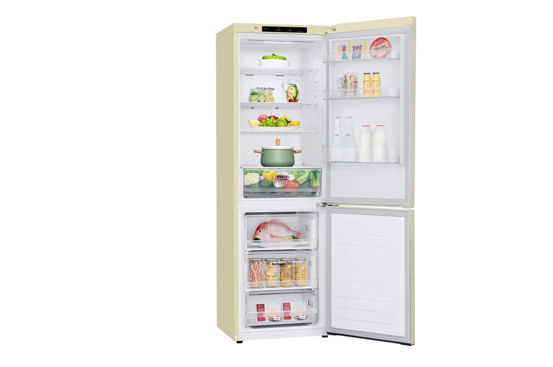 LG Объем 341 л | Холодильник LG с нижней морозильной камерой | Бежевый | DoorCooling+™ | Smart Inverter Compressor, GC-B459SECL, GC-B459SECL, thumbnail 13