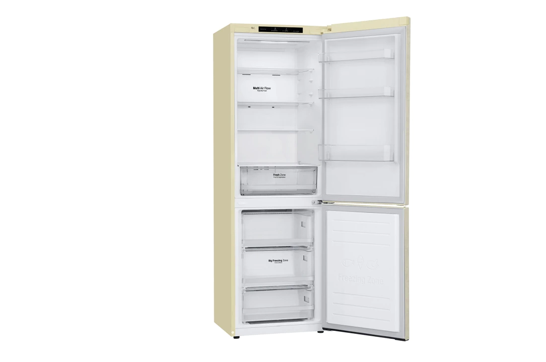 LG Объем 341 л | Холодильник LG с нижней морозильной камерой | Бежевый | DoorCooling+™ | Smart Inverter Compressor, GC-B459SECL, GC-B459SECL, thumbnail 14