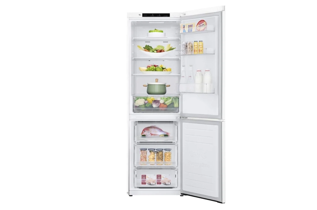 LG Объем 341 л | Холодильник LG с нижней морозильной камерой | Белый | DoorCooling+™ | Smart Inverter Compressor, GC-B459SQCL, GC-B459SQCL, thumbnail 2