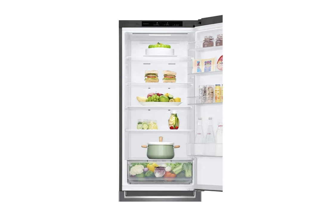 LG Объем 384 л | Холодильник LG с нижней морозильной камерой | Серый | DoorCooling⁺™ | Linear Inverter Compressor, GC-B509SLCL, GC-B509SLCL, thumbnail 4