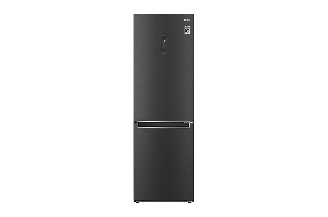 LG Объем 341 л | Холодильник LG с нижней морозильной камерой | Черный |  DoorCooling⁺™ | Smart Inverter Compressor, GC-B459SLCL, GC-B459SBUM