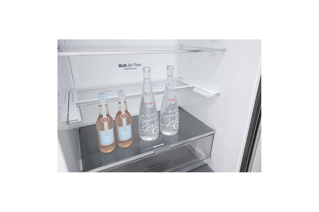 LG Объем 446 л | Холодильник LG с нижней морозильной камерой | Черный | Диспенсер для воды | Smart Inverter Compressor, GC-F569PBAM, GC-F569PBAM, thumbnail 7