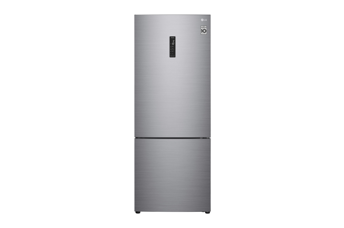 LG Объем 451 л | Холодильник LG с нижней морозильной камерой | Серый | DoorCooling⁺™ | Smart Inverter Compressor, GC-B569PMCM, GC-B569PMCM