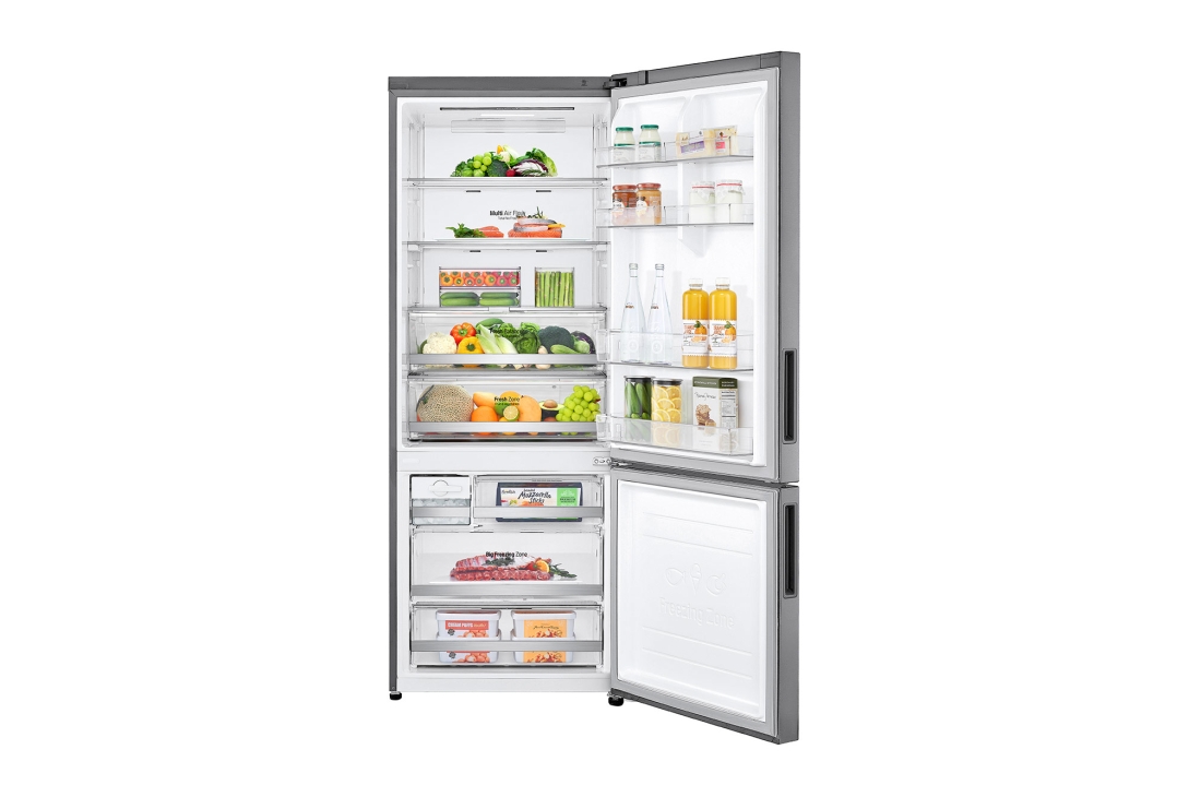LG Объем 451 л | Холодильник LG с нижней морозильной камерой | Серый ...