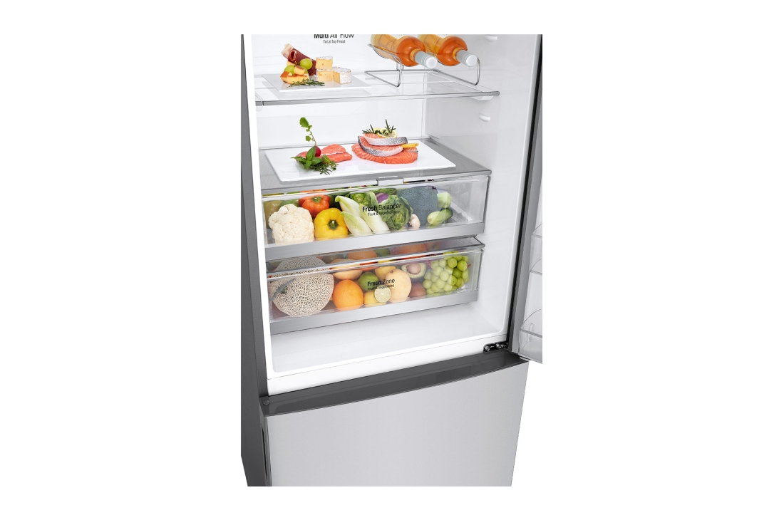 LG Объем 451 л | Холодильник LG с нижней морозильной камерой | Серый ...