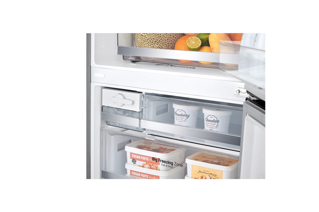 LG Объем 451 л | Холодильник LG с нижней морозильной камерой | Серый | DoorCooling⁺™ | Smart Inverter Compressor, GC-B569PMCM, GC-B569PMCM, thumbnail 10