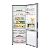 LG Объем 451 л | Холодильник LG с нижней морозильной камерой | Серый | DoorCooling⁺™ | Smart Inverter Compressor, GC-B569PMCM, GC-B569PMCM, thumbnail 2