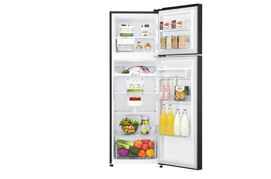 LG Объем 254 л | Холодильник LG с верхней морозильной камерой | Черный ...