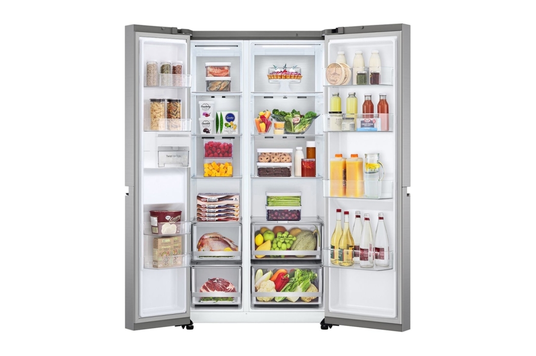 LG Объем 647 л | Холодильник LG Side-by-Side | DoorCooling+™ | Smart Inverter Compressor, деталь, GC-B257SMZV, thumbnail 2