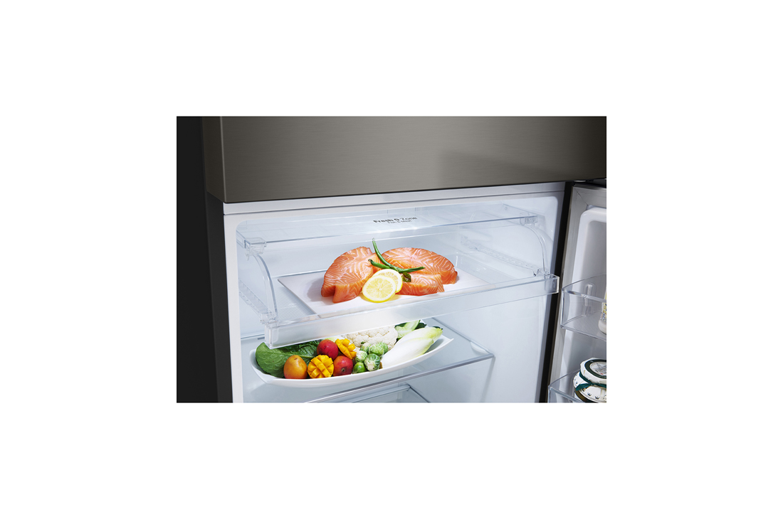 LG Объем 395 л | Холодильник LG с верхней морозильной камерой | Черный ...