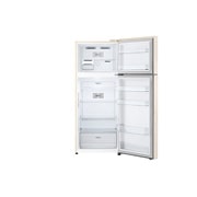 LG Объем 395 л | Холодильник LG с верхней морозильной камерой | Бежевый | DoorCooling+™ | HygieneFresh+™ | Smart Inverter Compressor, front open view, GN-B392SEBB, thumbnail 3