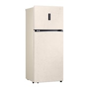 LG Объем 395 л | Холодильник LG с верхней морозильной камерой | Бежевый | DoorCooling+™ | HygieneFresh+™ | Smart Inverter Compressor, right perspective view, GN-B392SEBB, thumbnail 12