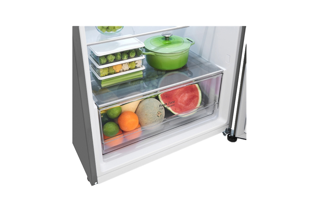 LG Холодильник LG с верхней морозильной камерой | серебристый | Объем 335 л, drawer wit foods, GN-B332SMGB, thumbnail 6