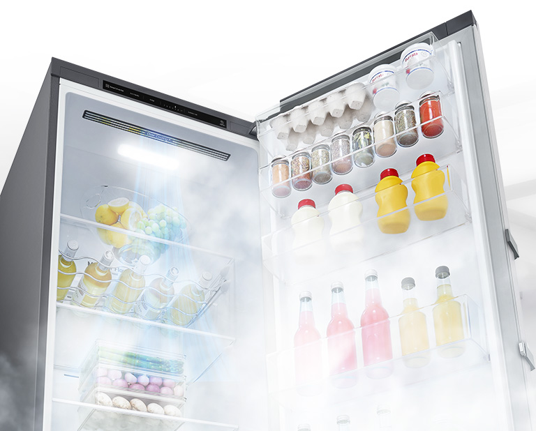 door cooling function on the inside top can preserve the things stored freshly.