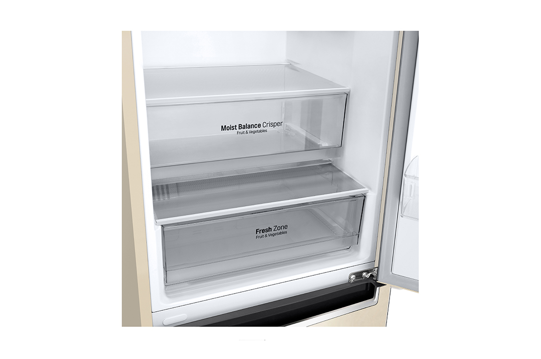 LG 384 л, Холодильник LG DoorCooling⁺ с нижней морозильной камерой, Fresh Balancer, Fresh Converter, GC-B509MEWM, GC-B509MEWM, thumbnail 4