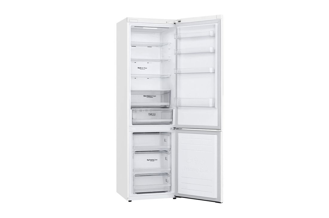 LG 384л, Холодильник с нижней морозильной камерой, DoorCooling+™, слева с открытыми дверями, GC-B509MQWM, thumbnail 9
