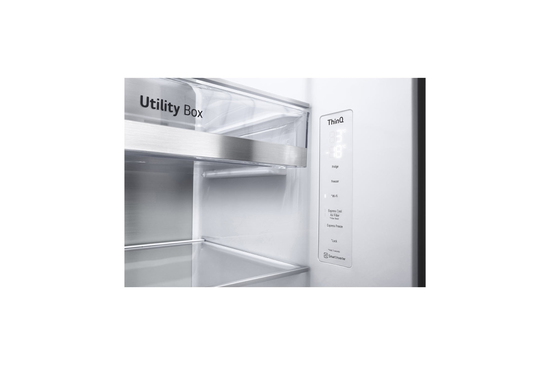 LG 617л, Холодильник LG Side-by-Side , вид диспенсера, GC-X257CAEV, thumbnail 8