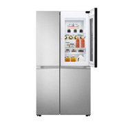 LG 647л, Холодильник LG Side-by-Side , ochiq eshik va mahsulotlar bilan oldingi ko'rinishi, GC-Q257CAFV, thumbnail 10