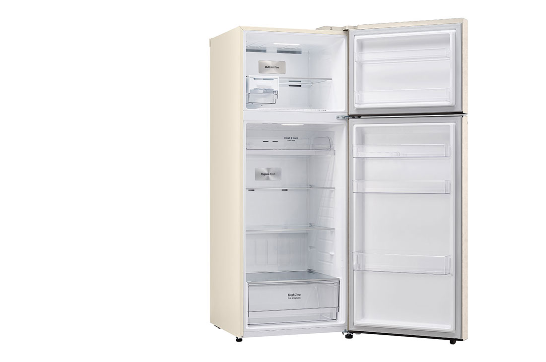 LG 461 л | Холодильник LG с верхней морозильной камерой | Бежевый | DoorCooling+™ | HygieneFresh+™ | Smart Inverter Compressor, Right view, GN-B452SEBK, thumbnail 12