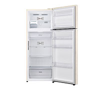 LG 461 л | Холодильник LG с верхней морозильной камерой | Бежевый | DoorCooling+™ | HygieneFresh+™ | Smart Inverter Compressor, Front open view, GN-B452SEBK, thumbnail 3