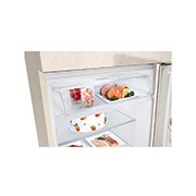 LG 461 л | Холодильник LG с верхней морозильной камерой | Бежевый | DoorCooling+™ | HygieneFresh+™ | Smart Inverter Compressor, open food view, GN-B452SEBK, thumbnail 6