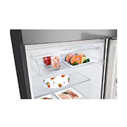 LG 461 л | Холодильник LG с верхней морозильной камерой | Серый | DoorCooling+™ | HygieneFresh+™ | Smart Inverter Compressor, open food view, GN-B452SMBK, thumbnail 6