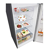 LG 461 л | Холодильник LG с верхней морозильной камерой | Серый | DoorCooling+™ | HygieneFresh+™ | Smart Inverter Compressor, bottom open with food, GN-B452SMBK, thumbnail 7