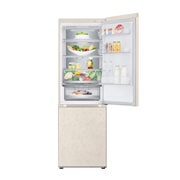 LG 344Л, Холодильник с нижней морозильной камерой, вид сверху, открытый вид с хранящимися продуктами, GC-B459FEPW, thumbnail 11