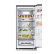 LG 387Л, Холодильник с нижней морозильной камерой | LG Узбекистан, открытый вид спереди, GC-B509FNZW, thumbnail 12