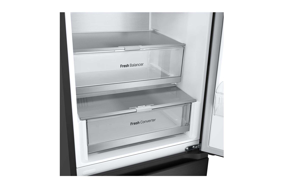 LG 387Л, Холодильник с нижней морозильной камерой | LG Узбекистан, Детальный вид нижней ручки холодильника, GC-B509FTZW, thumbnail 9