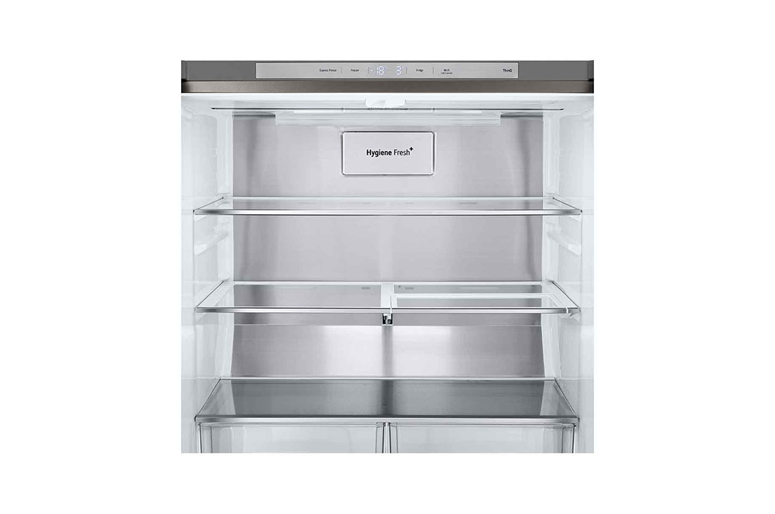 LG Холодильник LG GC-V22FFMMB | Многодверный | Объем 458л | InstaView™ | Складная полка | Metal Fresh™ | Гигиенический фильтр HygieneFresh+, freezer view without food, GC-V22FFMMB, thumbnail 11