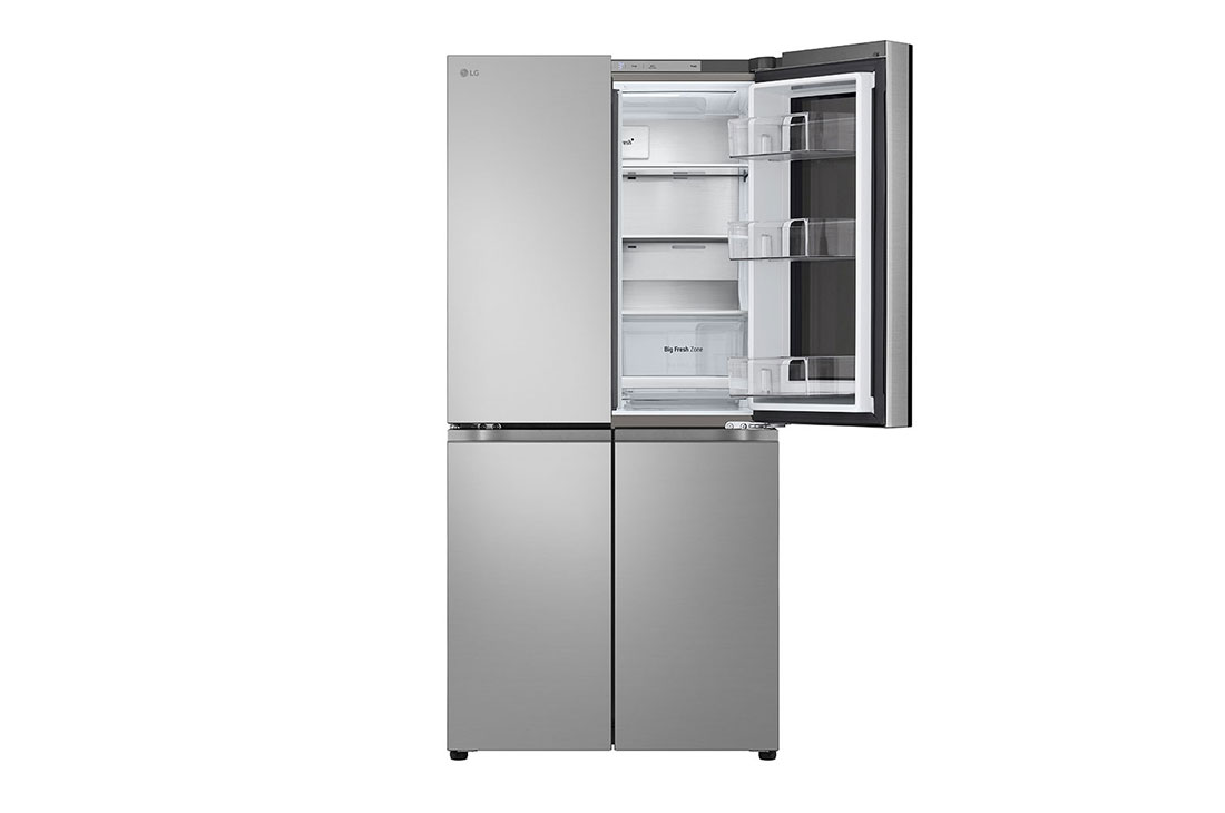 LG Холодильник LG GC-V22FFMMB | Многодверный | Объем 458л | InstaView™ | Складная полка | Metal Fresh™ | Гигиенический фильтр HygieneFresh+, one door open without food, GC-V22FFMMB, thumbnail 3