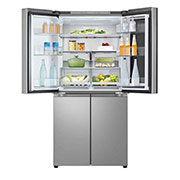 LG Холодильник LG GC-V22FFMMB | Многодверный | Объем 458л | InstaView™ | Складная полка | Metal Fresh™ | Гигиенический фильтр HygieneFresh+, top view with food, GC-V22FFMMB, thumbnail 6