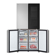 LG Холодильник LG GC-V22FFMMB | Многодверный | Объем 458л | InstaView™ | Складная полка | Metal Fresh™ | Гигиенический фильтр HygieneFresh+, freezer view with food, GC-V22FFMMB, thumbnail 8