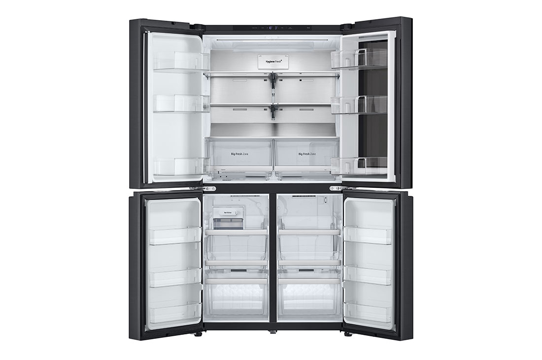 LG Холодильник LG GC-V24FFCHB | Многодверный | Объем 605л | InstaView™ | Складная полка | Metal Fresh™ | Гигиенический фильтр HyieneFresh+, Открытый ракурс (продукты внутри), GC-V24FFCHB, thumbnail 3