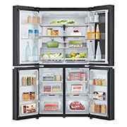 LG Холодильник LG GC-V24FFCHB | Многодверный | Объем 605л | InstaView™ | Складная полка | Metal Fresh™ | Гигиенический фильтр HyieneFresh+, Открытый ракурс (продукты внутри), GC-V24FFCHB, thumbnail 2