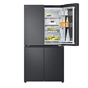 LG Холодильник LG GC-V24FFCHB | Многодверный | Объем 605л | InstaView™ | Складная полка | Metal Fresh™ | Гигиенический фильтр HyieneFresh+, Открытый ракурс (продукты внутри), GC-V24FFCHB, thumbnail 4