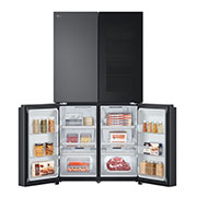 LG Холодильник LG GC-V24FFCHB | Многодверный | Объем 605л | InstaView™ | Складная полка | Metal Fresh™ | Гигиенический фильтр HyieneFresh+, Открытый ракурс (продукты внутри), GC-V24FFCHB, thumbnail 6