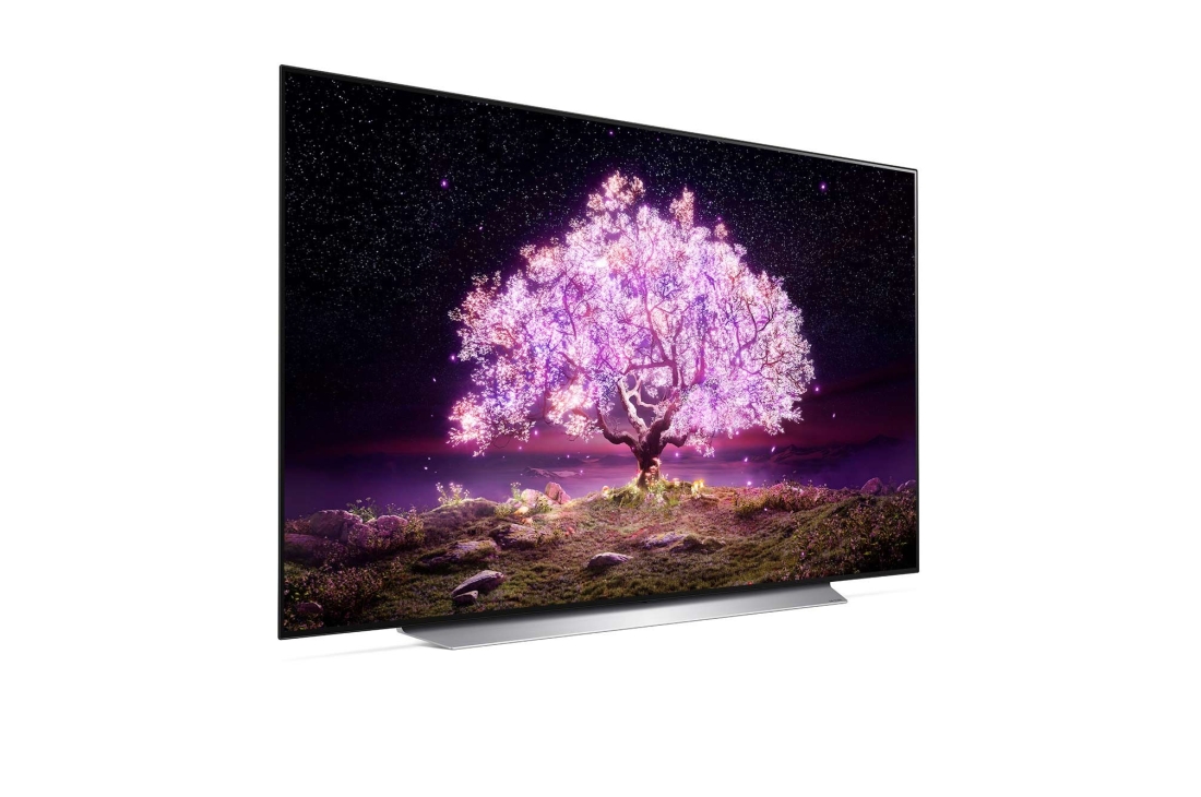 LG Smart OLED-телевизор C1,77 дюймов, 4K, oled77c1rla 30 degree side view, oled77c1rla, thumbnail 5